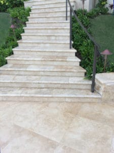 stone stair steps custom exterior installation